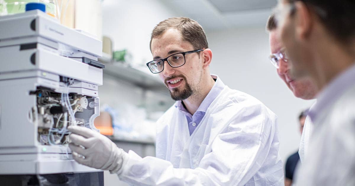 Scientist in imaging lab